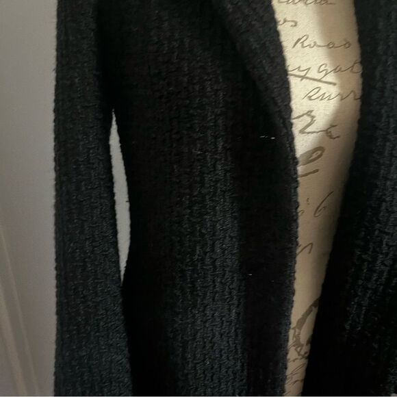 Calvin Klein black tweed pea coat size medium (8) - Picture 2 of 5